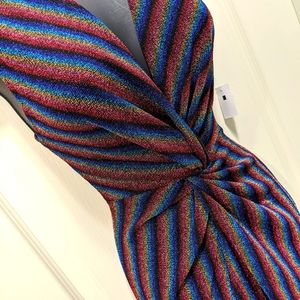 Rainbow Disco Shimmery Tinsel Dress